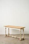 Load image into Gallery viewer, Jacobean Style Painted Barley Twist Console with Bleached Top
