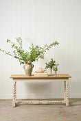 Load image into Gallery viewer, Jacobean Style Painted Barley Twist Console with Bleached Top
