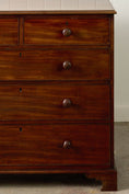 Load image into Gallery viewer, Georgian Mahogany Two Over Three Chest with Wooden Knobs
