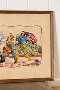Load image into Gallery viewer, Framed Vintage Needlework of the American Colonial Patriotic ‘Spirit of ‘76’
