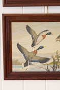 Load image into Gallery viewer, PAIR of Vintage Paint By Number Duck and Pheasants in Oak Frames

