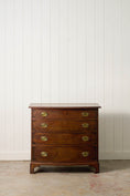 Load image into Gallery viewer, 19th Century English Walnut Bow Front 4-Drawer Chest on Bracket Feet
