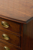 Load image into Gallery viewer, 19th Century English Walnut Bow Front 4-Drawer Chest on Bracket Feet
