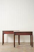 Load image into Gallery viewer, PAIR of English Mahogany 3-Drawer Side Tables (c. 1930)
