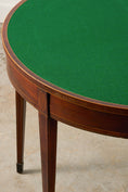 Load image into Gallery viewer, Antique George Ill Mahogany Demi Lune Card Table with Inlay
