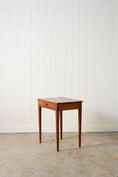 Load image into Gallery viewer, 19th Century French Walnut Single Drawer Side Table with Tapered Legs (from a French Monastery; marking on side)
