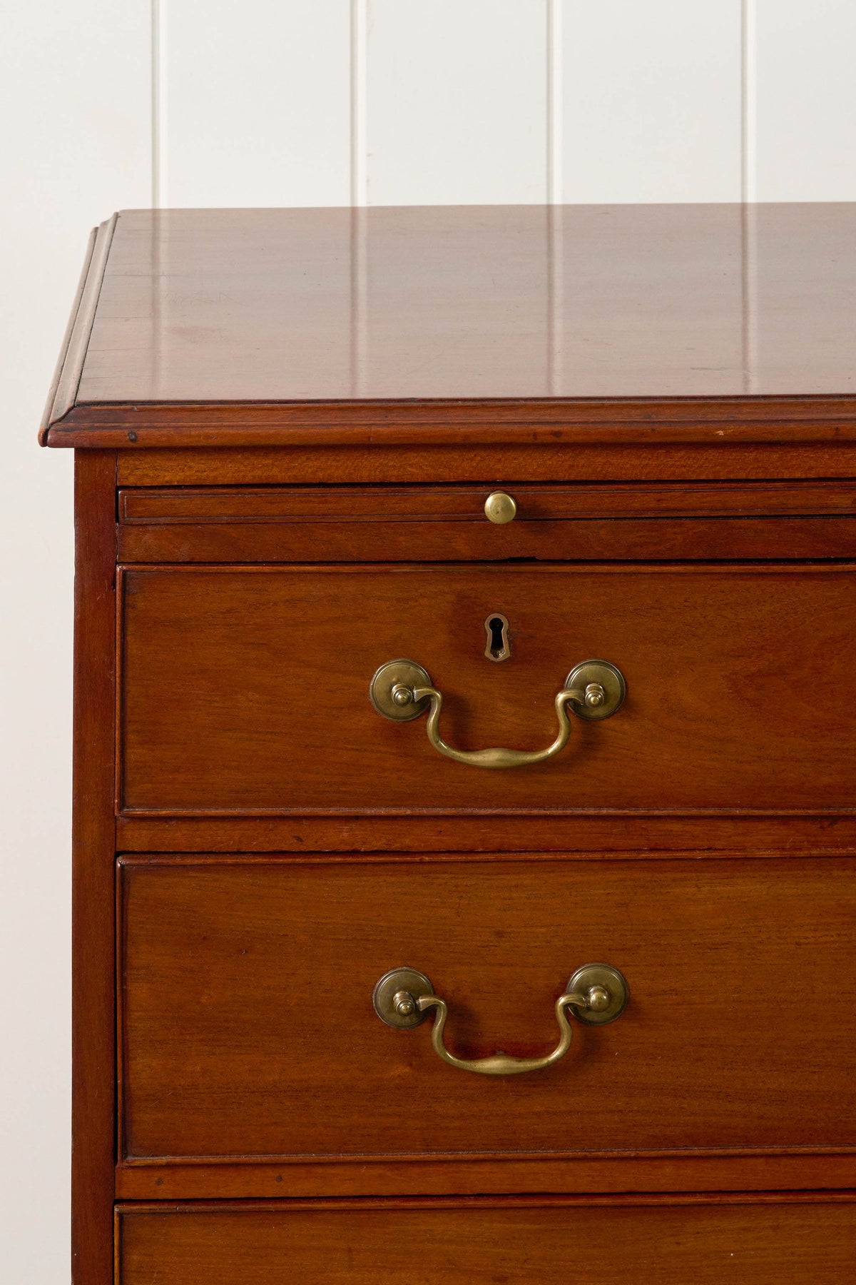 Georgian Mahogany Chest of Drawers 2-Over-3 with Brushing Slide