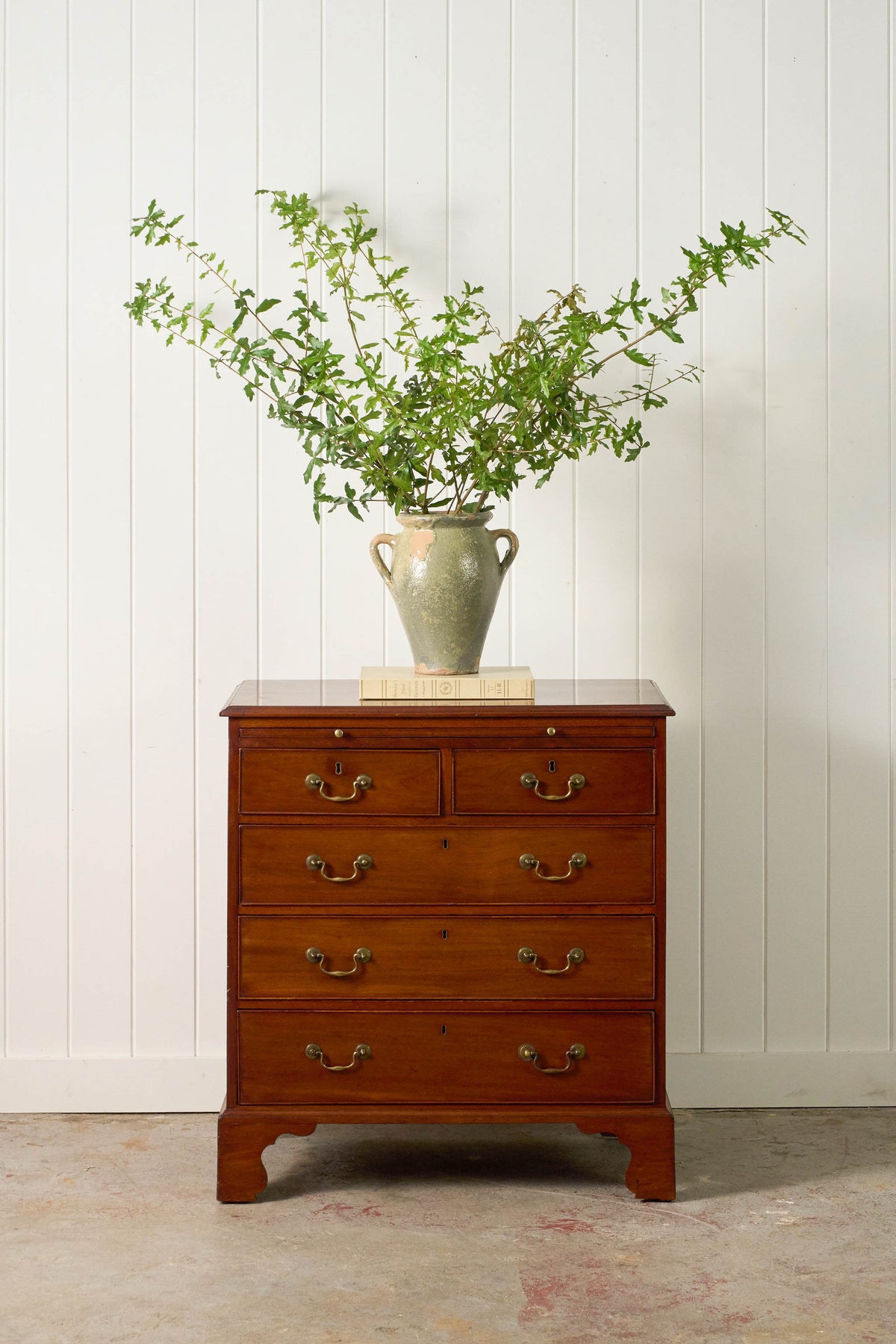 Georgian Mahogany Chest of Drawers 2-Over-3 with Brushing Slide
