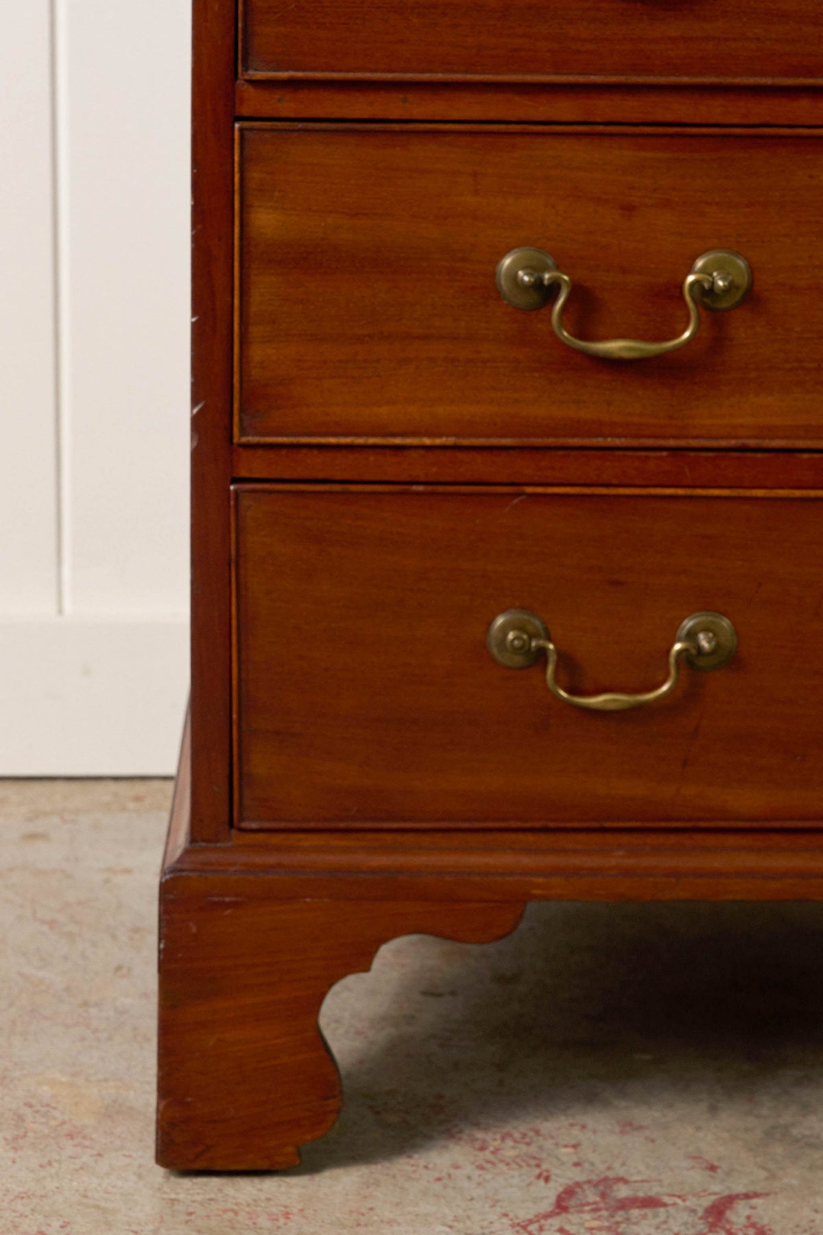 Georgian Mahogany Chest of Drawers 2-Over-3 with Brushing Slide