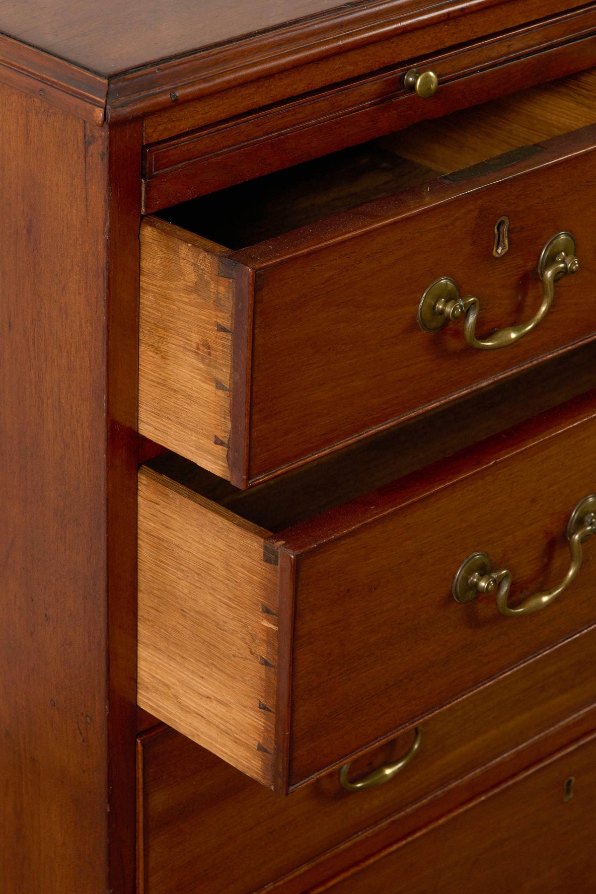 Georgian Mahogany Chest of Drawers 2-Over-3 with Brushing Slide