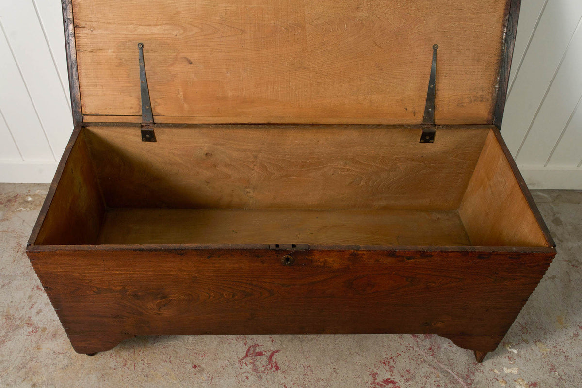 18th Century Elm Wood Coffer