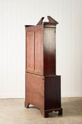 Load image into Gallery viewer, George III Mahogany Glass front Bookcase With Brushing Slide And Greek Key Pediment
