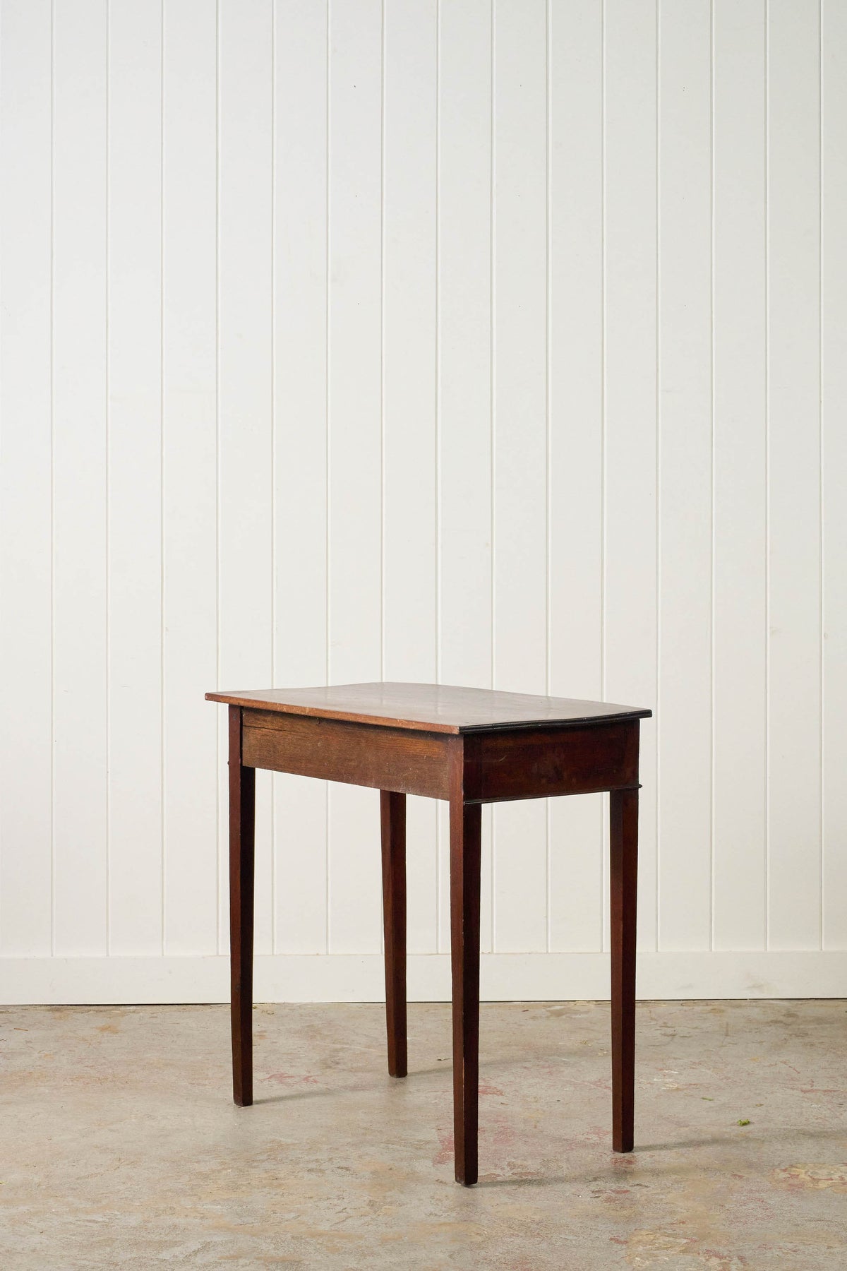Antique English Regency Mahogany Single Drawer Bow Front Table