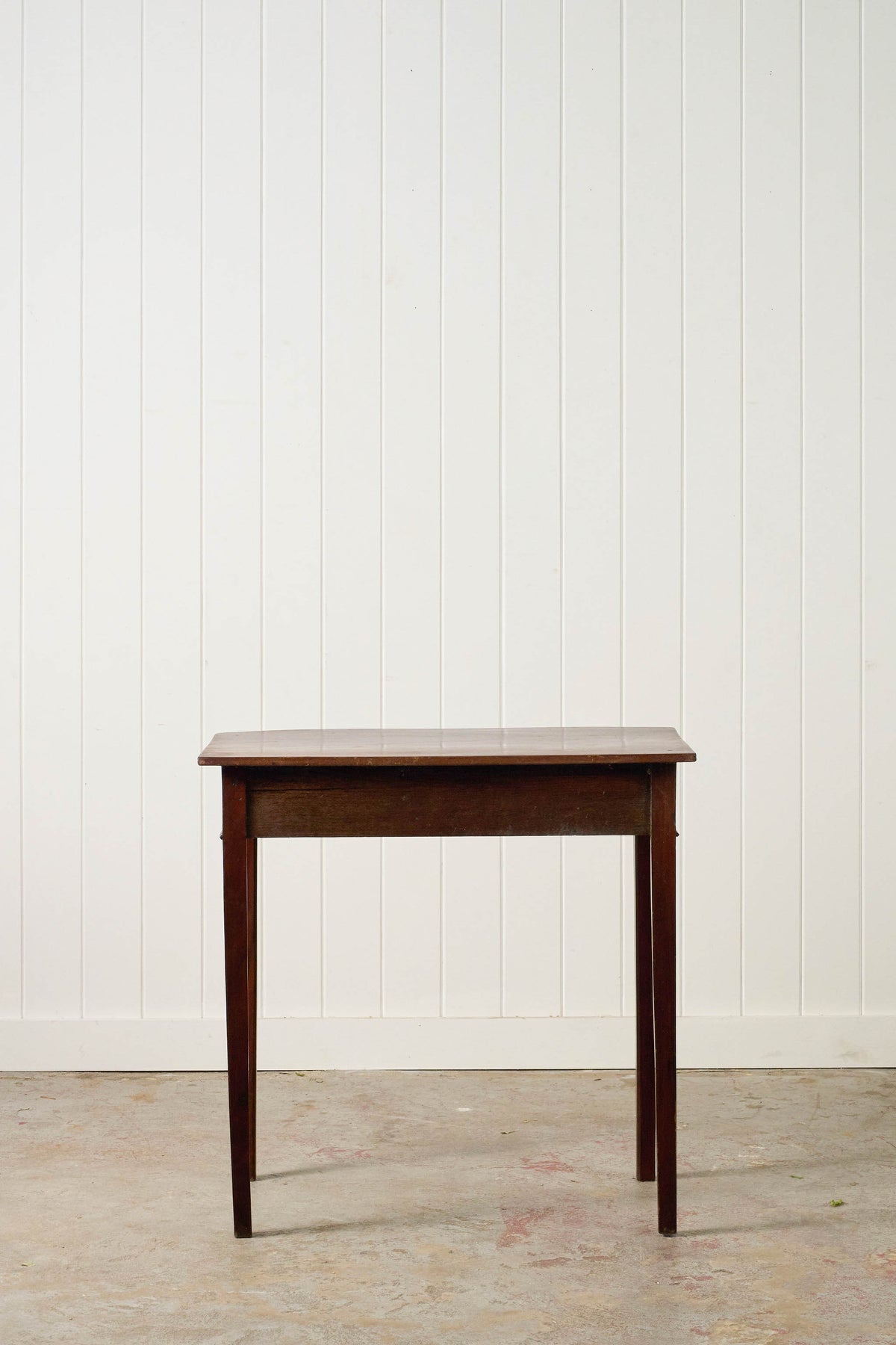 Antique English Regency Mahogany Single Drawer Bow Front Table