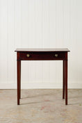 Load image into Gallery viewer, Antique English Regency Mahogany Single Drawer Bow Front Table
