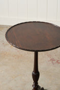Load image into Gallery viewer, Antique Mahogany Tripod Tea Table With Beaded Lip Detail
