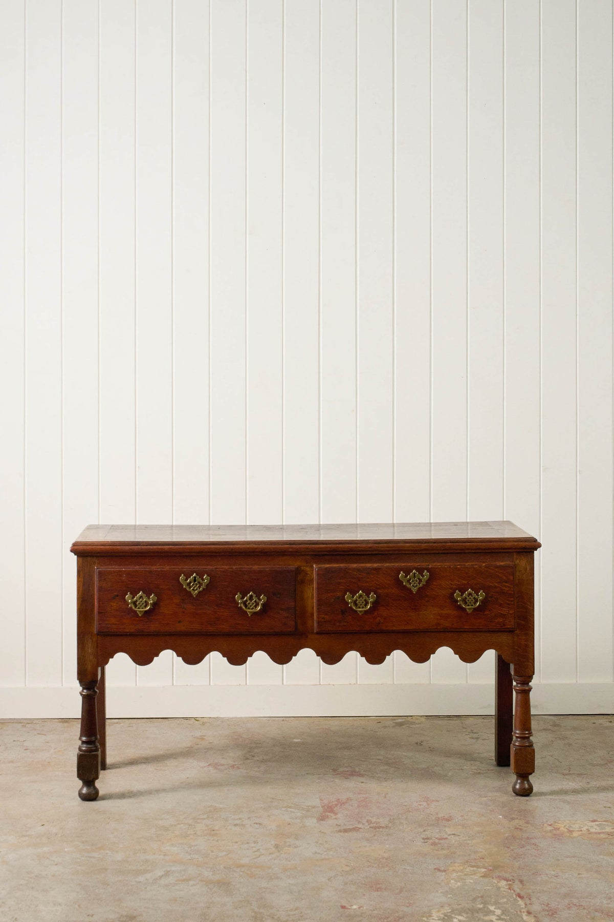 18th Century 2 Drawer Oak Dresser Base