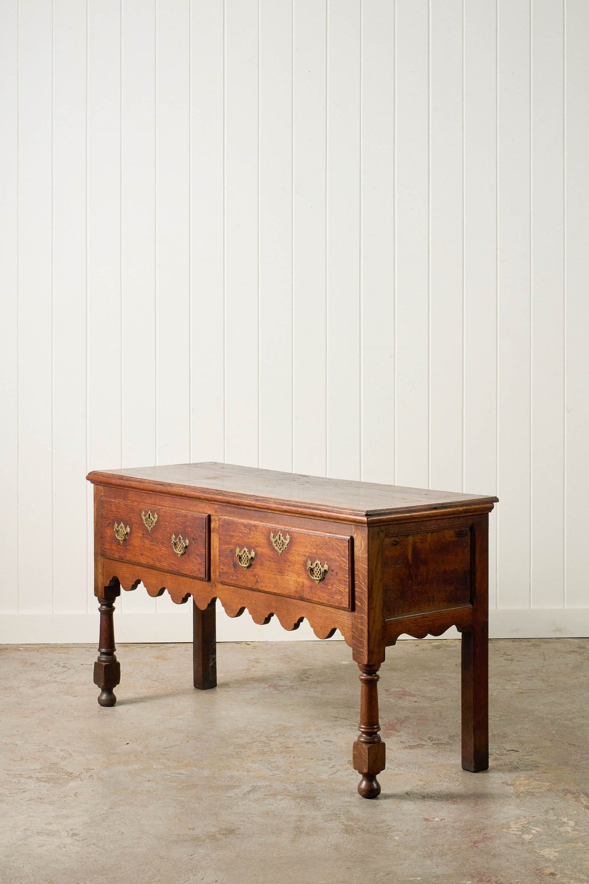 18th Century 2 Drawer Oak Dresser Base