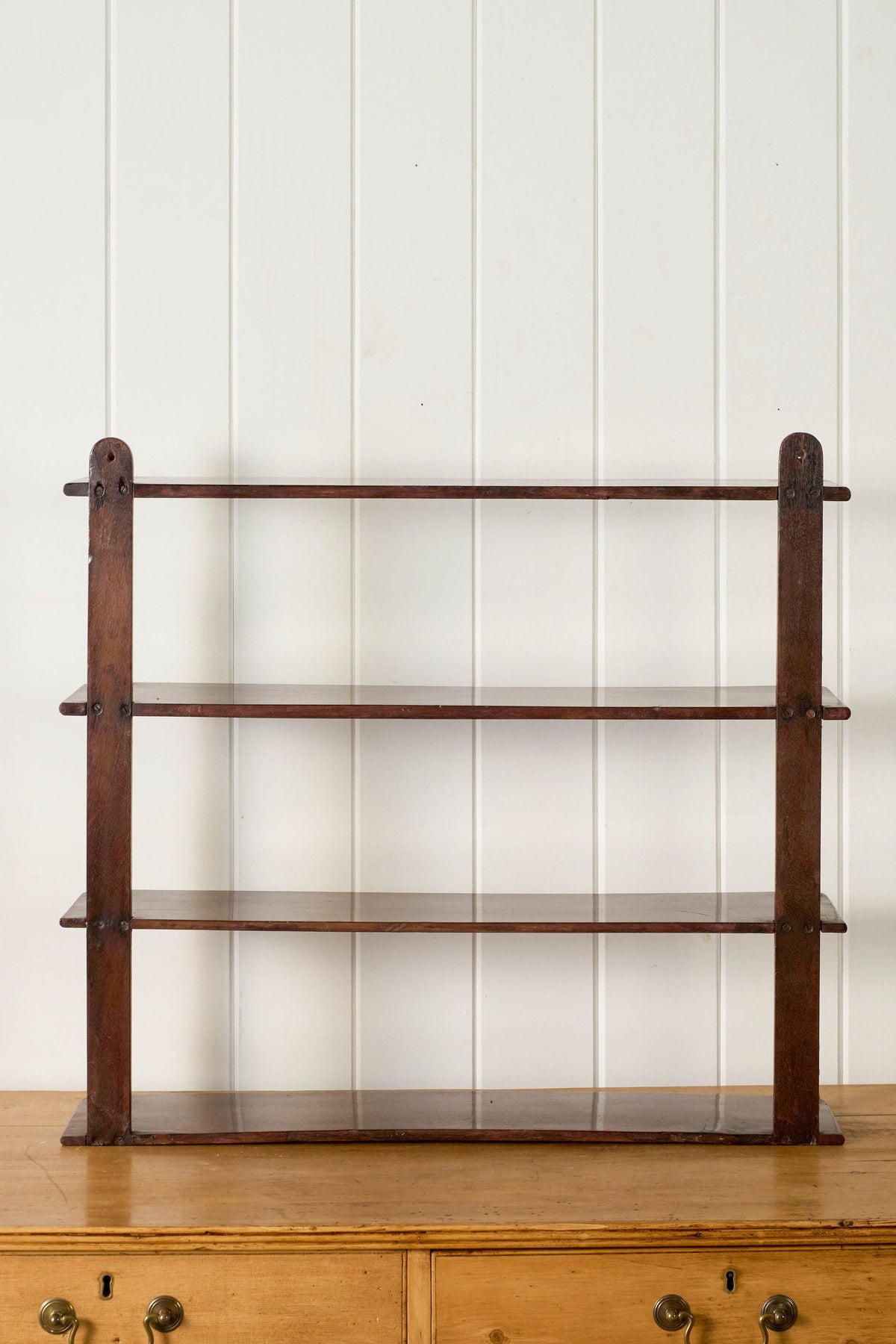 Victorian English 4-Tier Mahogany Hanging Shelf