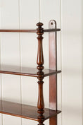 Load image into Gallery viewer, Victorian English 4-Tier Mahogany Hanging Shelf
