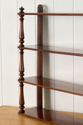 Load image into Gallery viewer, Victorian English 4-Tier Mahogany Hanging Shelf
