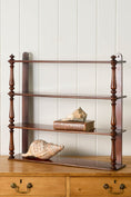 Load image into Gallery viewer, Victorian English 4-Tier Mahogany Hanging Shelf
