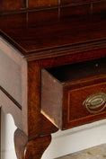 Load image into Gallery viewer, 19th Century Welsh Inlay Oak Dresser Base with Scalloped Apron + Plate Rack
