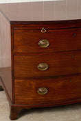 Load image into Gallery viewer, 19th Century English Mahogany Bowfront 3-Drawer Chest with Brushing Slide
