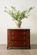 Load image into Gallery viewer, 19th Century English Mahogany Bowfront 3-Drawer Chest with Brushing Slide
