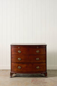 Load image into Gallery viewer, 19th Century English Mahogany Bowfront 3-Drawer Chest with Brushing Slide
