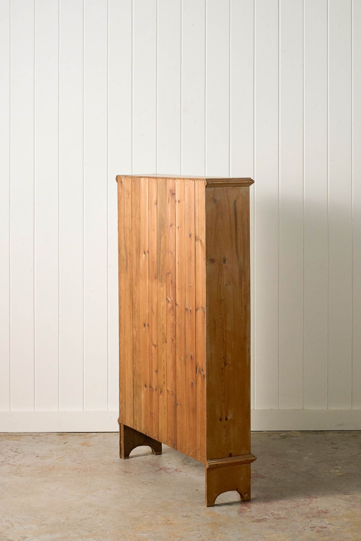 Antique English Pine Freestanding Bookcase
