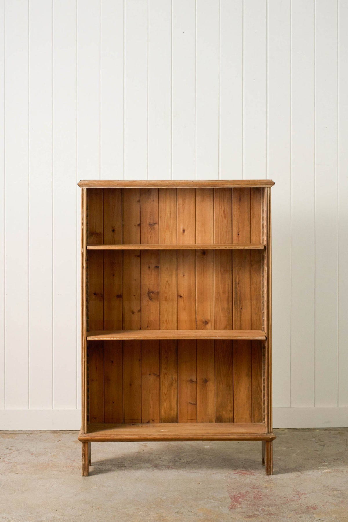 Antique English Pine Freestanding Bookcase