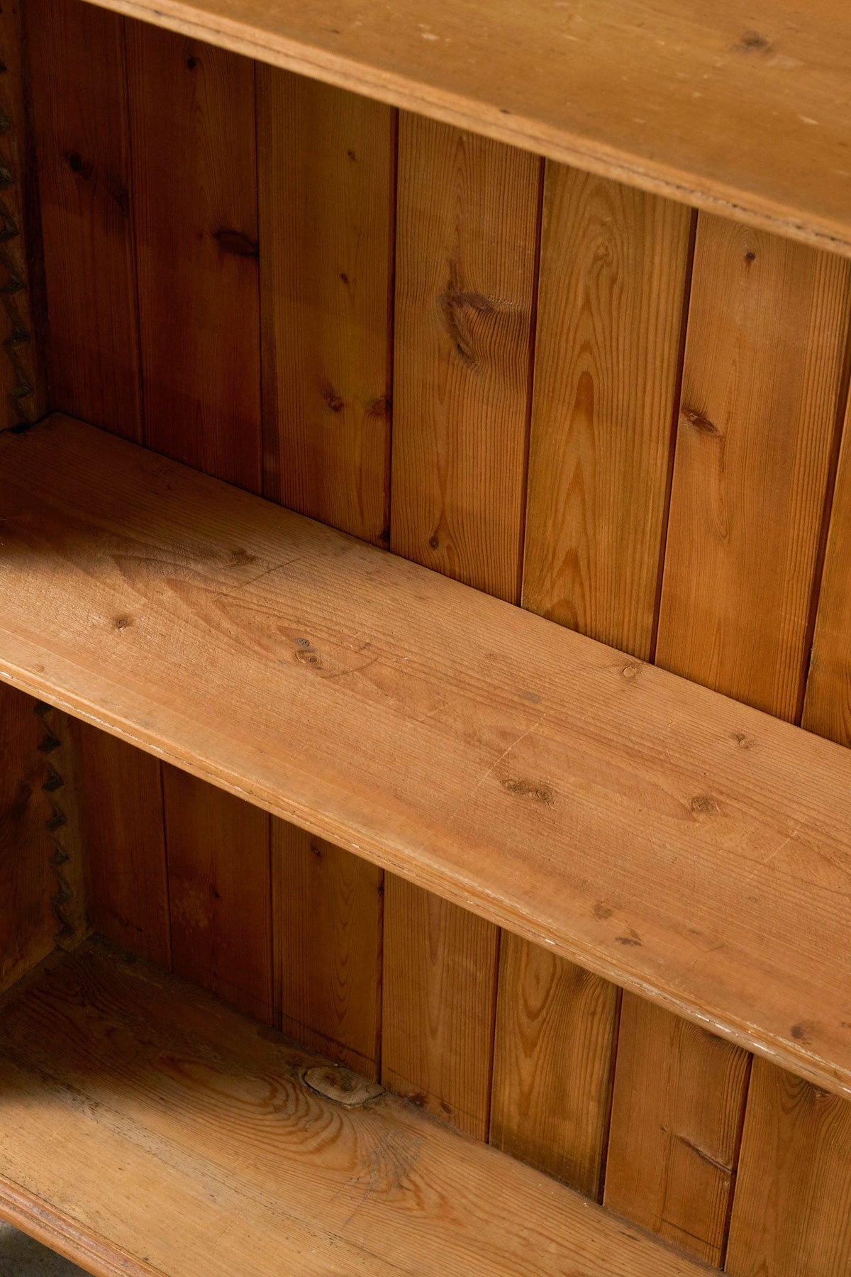 Antique English Pine Freestanding Bookcase