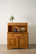 Load image into Gallery viewer, 19th Century English Pine Cupboard with Drawer Topper
