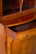 Load image into Gallery viewer, RARE PAIR of Edwardian English Mahogany Cabinets with Glass Front Toppers (c. 1900)
