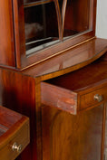 Load image into Gallery viewer, RARE PAIR of Edwardian English Mahogany Cabinets with Glass Front Toppers (c. 1900)

