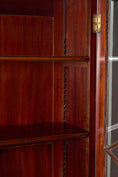 Load image into Gallery viewer, RARE PAIR of Edwardian English Mahogany Cabinets with Glass Front Toppers (c. 1900)
