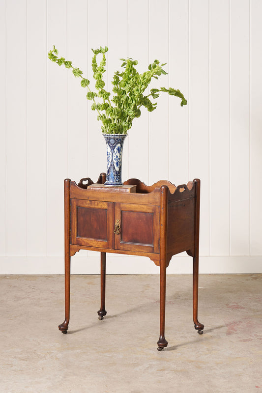 19th Century Mahogany Tray Top Bedside Cabinet