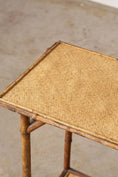 Load image into Gallery viewer, 19th Century Tiger Bamboo Rectangular Side Table

