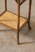 Load image into Gallery viewer, 19th Century Tiger Bamboo Rectangular Side Table
