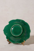 Load image into Gallery viewer, Antique Wedgwood Green Majolica Strawberry Leaf Plate
