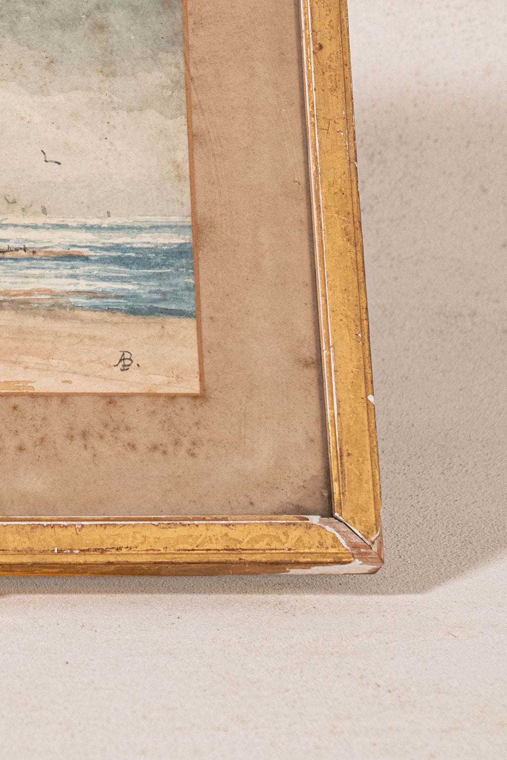 Antique French Original Watercolor attributed to Auguste Ballin (c. 1842-1885)