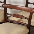 Load image into Gallery viewer, SET of 6 | English Victorian Mahogany Dining Chairs with Newly Upholstered Tiny Blue Dot Fabric
