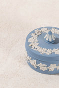 Load image into Gallery viewer, Wedgwood Blue Jasperware Lidded Trinket Dish
