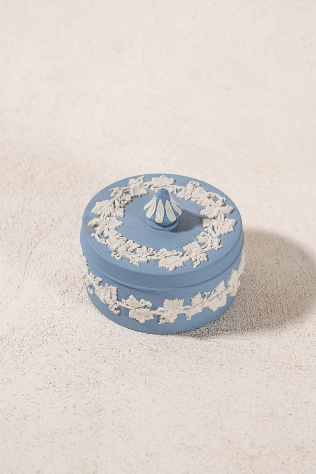 Wedgwood Blue Jasperware Lidded Trinket Dish