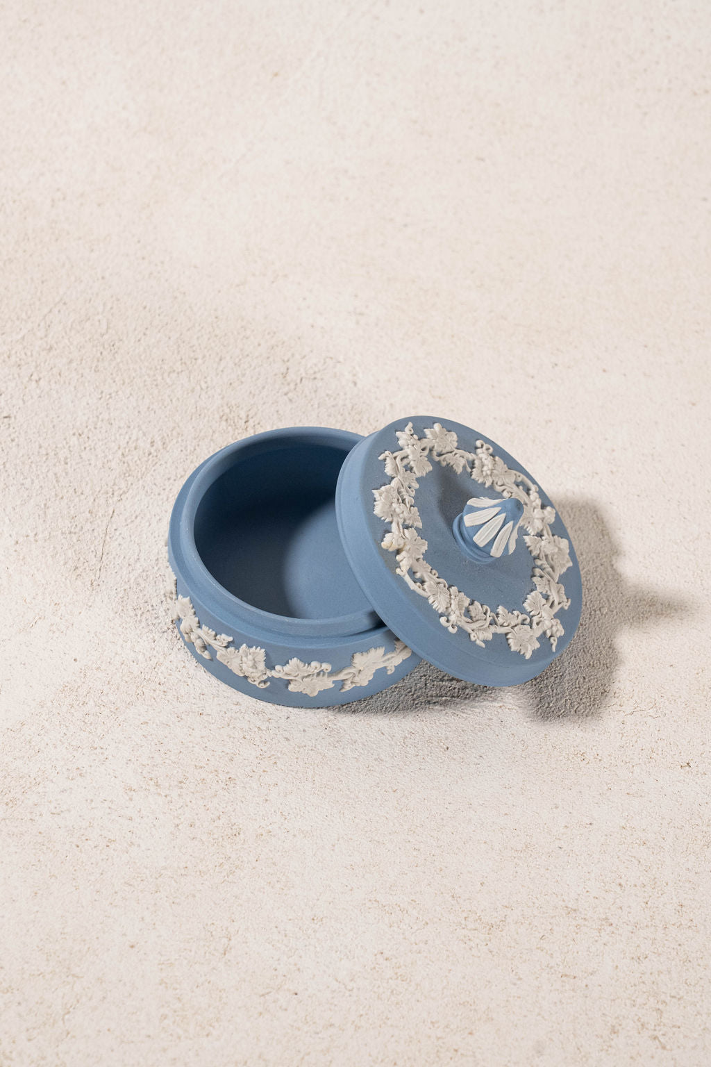 Wedgwood Blue Jasperware Lidded Trinket Dish