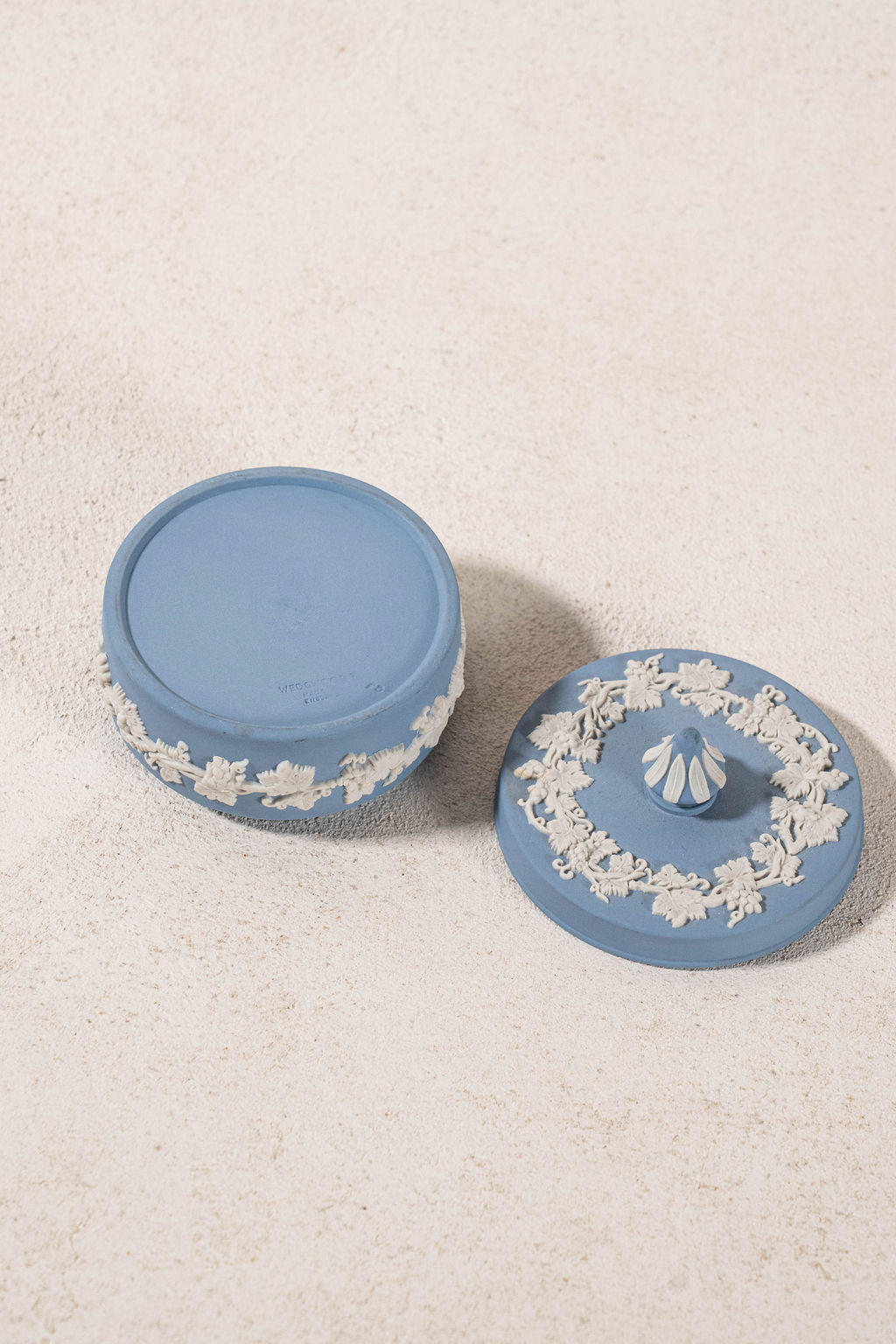Wedgwood Blue Jasperware Lidded Trinket Dish
