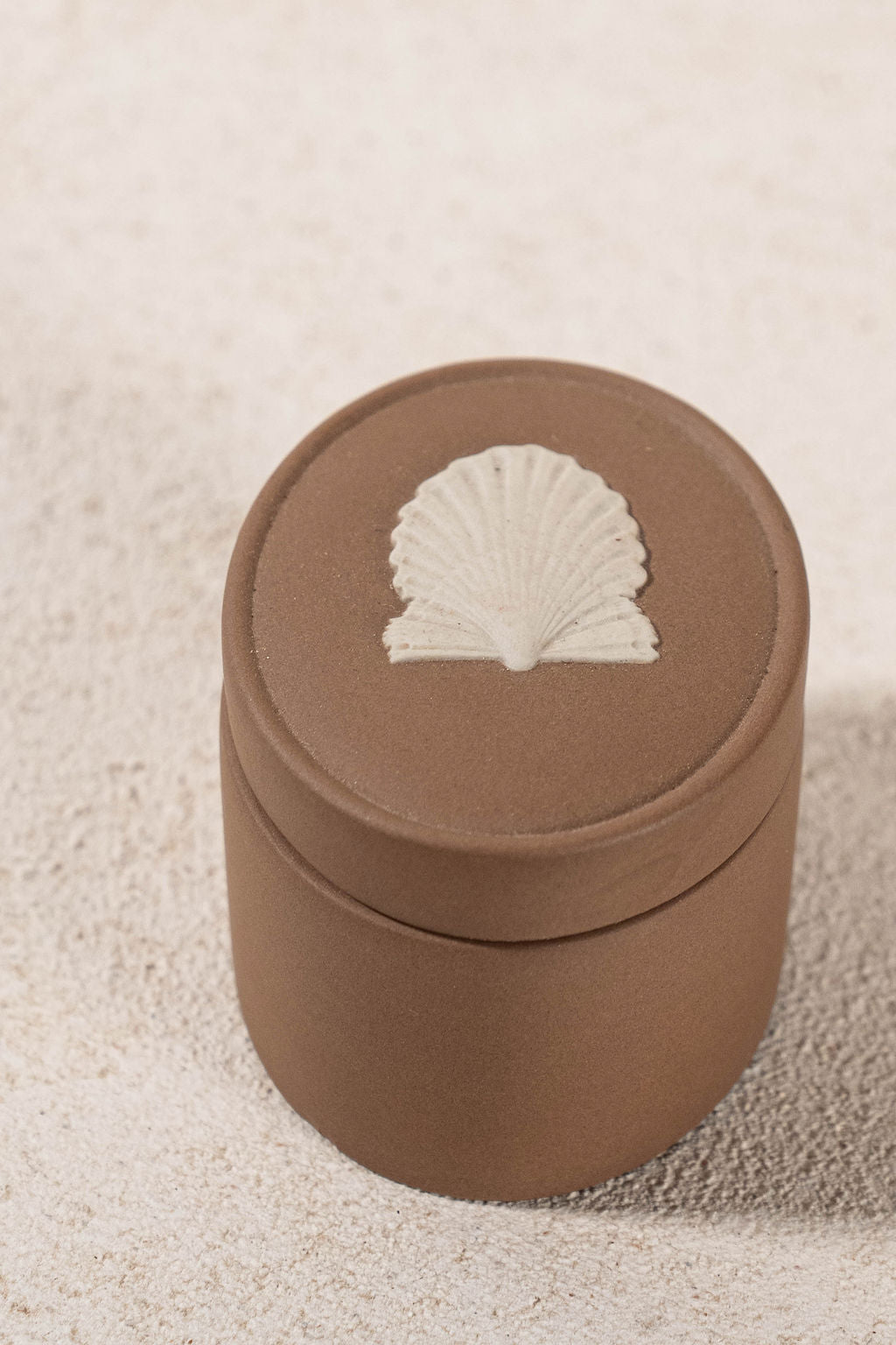 Wedgwood Brown Jasperware Shell Lidded Box