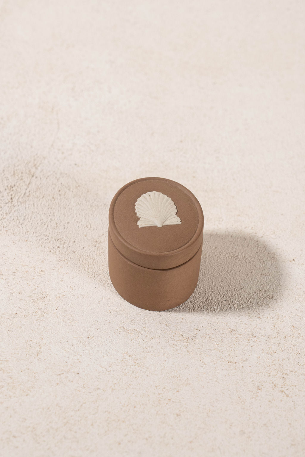 Wedgwood Brown Jasperware Shell Lidded Box
