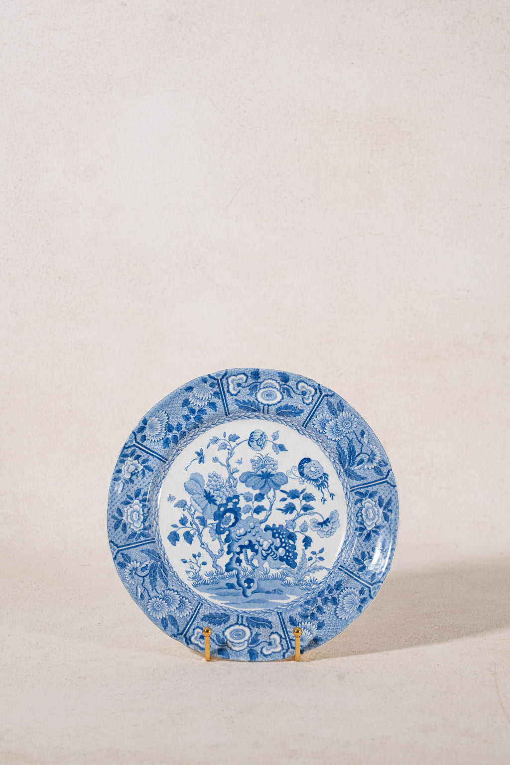SET of 4 | Spode Blue + White India Plates (c. 1784)